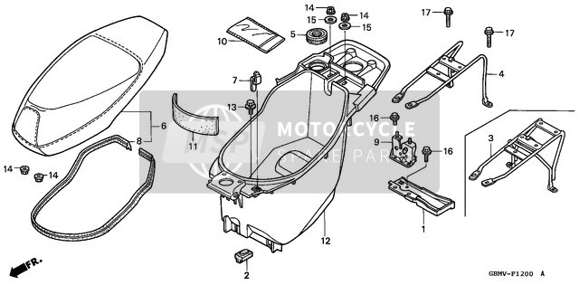 Honda SFX50SMM 1998 posto a sedere/Scatola bagagli per un 1998 Honda SFX50SMM